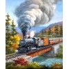 Train Landscape Pattern Diamond Painting