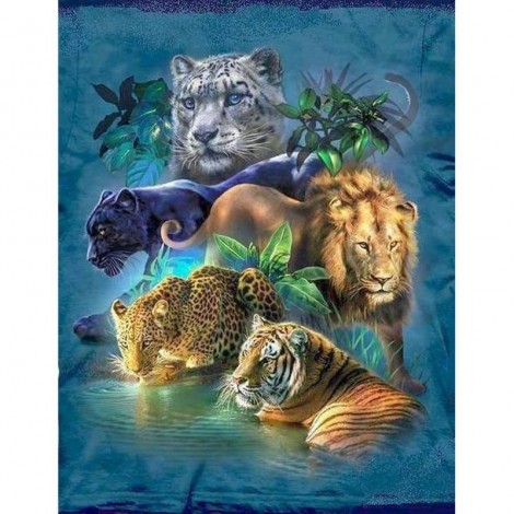 Tiger Leopard Lion Diamond Painting