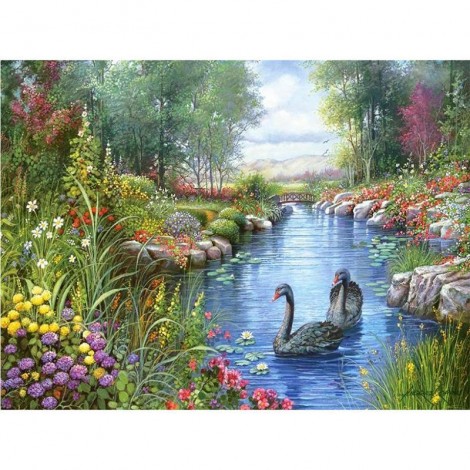 Spring scenery Diamond Painting