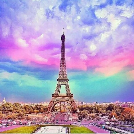 Rainbow Eiffel’s Tower Diamond Painting