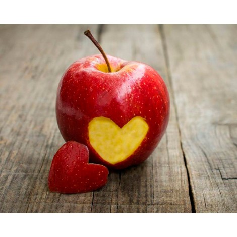 Red Apple Heart Diamond Painting