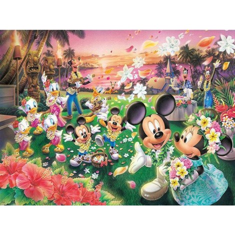 Mickey And Minnie Hawaii Diamond Painting