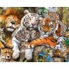 Lion Family Together Diamond Painting