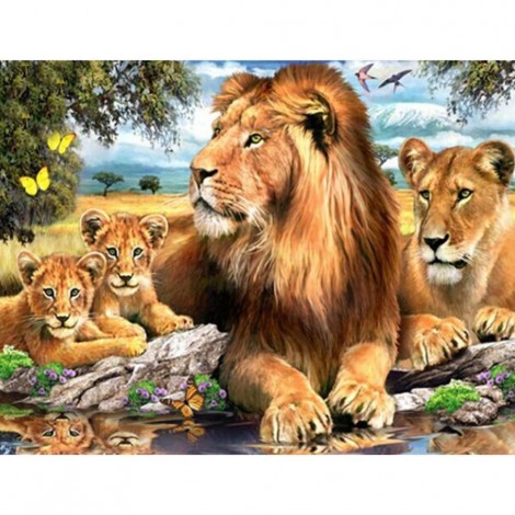 Lion Family Diamond Painting