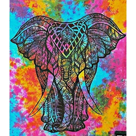 Elephant Abstract Colors Diamond Painting