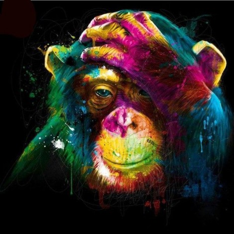 Chimp Full Colors Diamond Painting