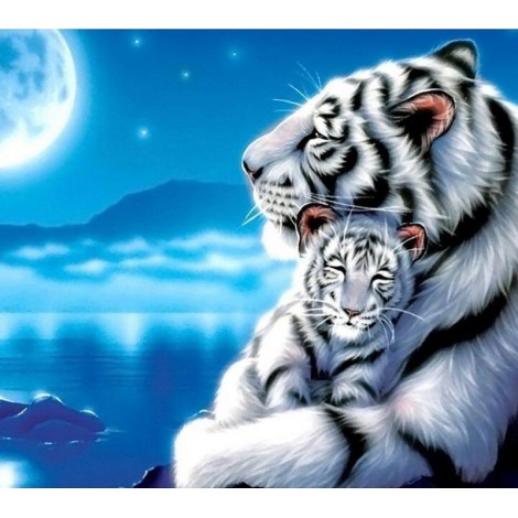 White Tiger Diamond Painting