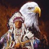 Eagle and Indian Diamond Painting